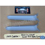 OEM 1959 Cadillac Deville Eldorado Fleetwood STEERING WHEEL CENTER SPOKE TRIM COVERS (PAIR) **RARE** #1471655